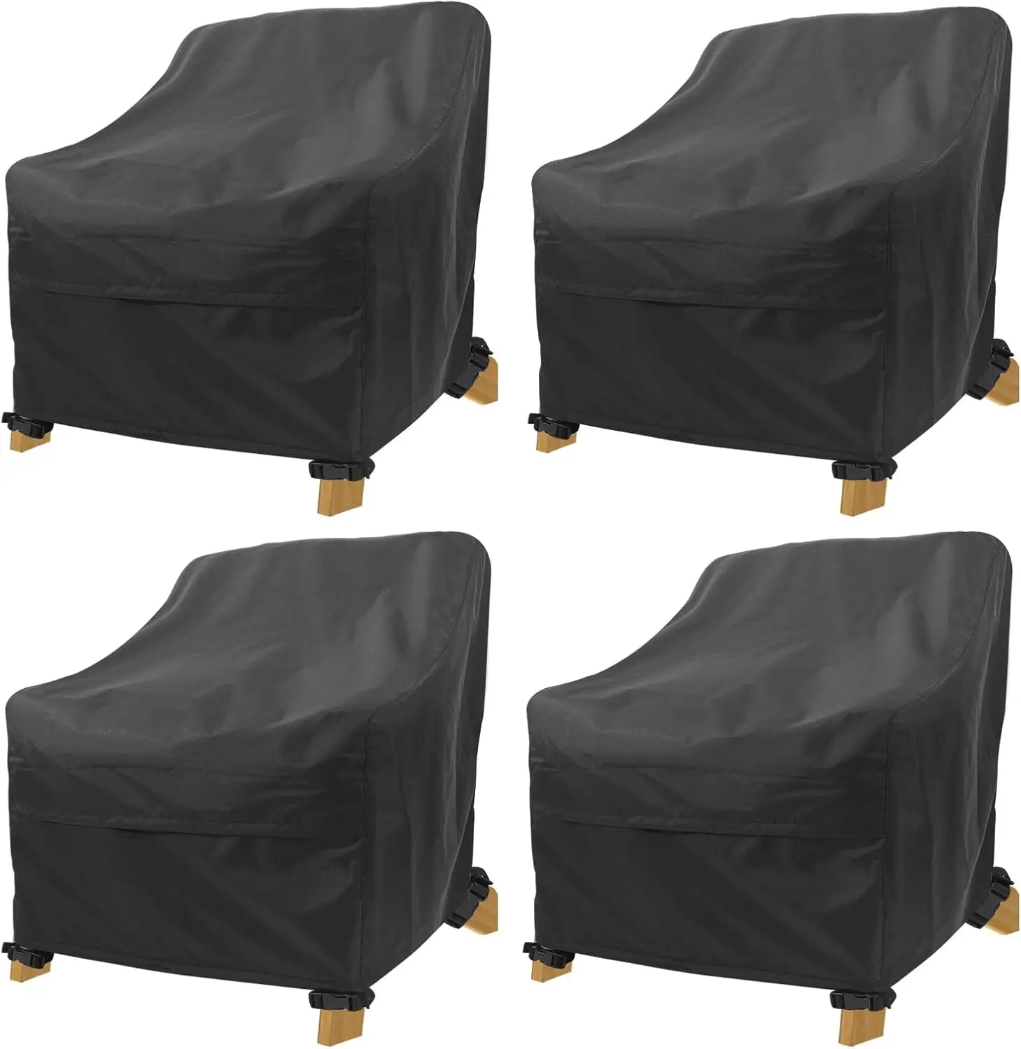 Waterproof Outdoor Chair Covers 4 Pack - 32x38x36 Inch Black Patio Furniture Covers with Buckles
Waterproof Outdoor Chair Covers 4 Pack - 32x38x36 Inch Black Patio Furniture Covers with Buckles