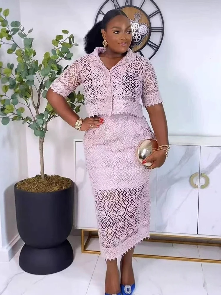 Summer Women Sets Short Sleeves Pink Dress Two Piece Set African Mother Wear Summer Top and Skirt Set Wholesale Dropshipping
Summer Women Sets Short Sleeves Pink Dress Two Piece Set African Mother Wear Summer Top and Skirt Set Wholesale Dropshipping