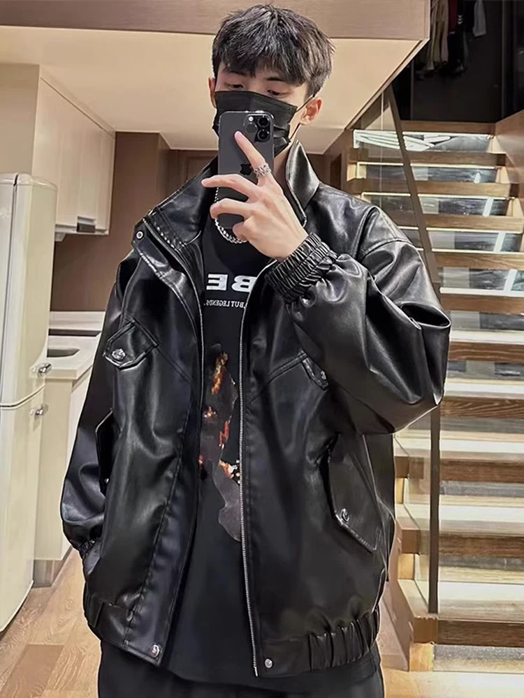 Bla Leather Jaet Men's American Oversize Cool High-End Motorcycle Biker Jaet Retro Trendy Waterproof Youth ular Oute...
Bla Leather Jaet Men's American Oversize Cool High-End Motorcycle Biker Jaet Retro Trendy Waterproof Youth ular Oute...