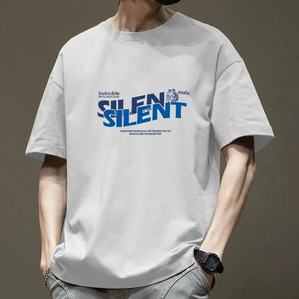 Silent Letter Print Men's Casual Short Sleeve T-Shirt Breathable Daily Wear Summer Style
Silent Letter Print Men's Casual Short Sleeve T-Shirt Breathable Daily Wear Summer Style