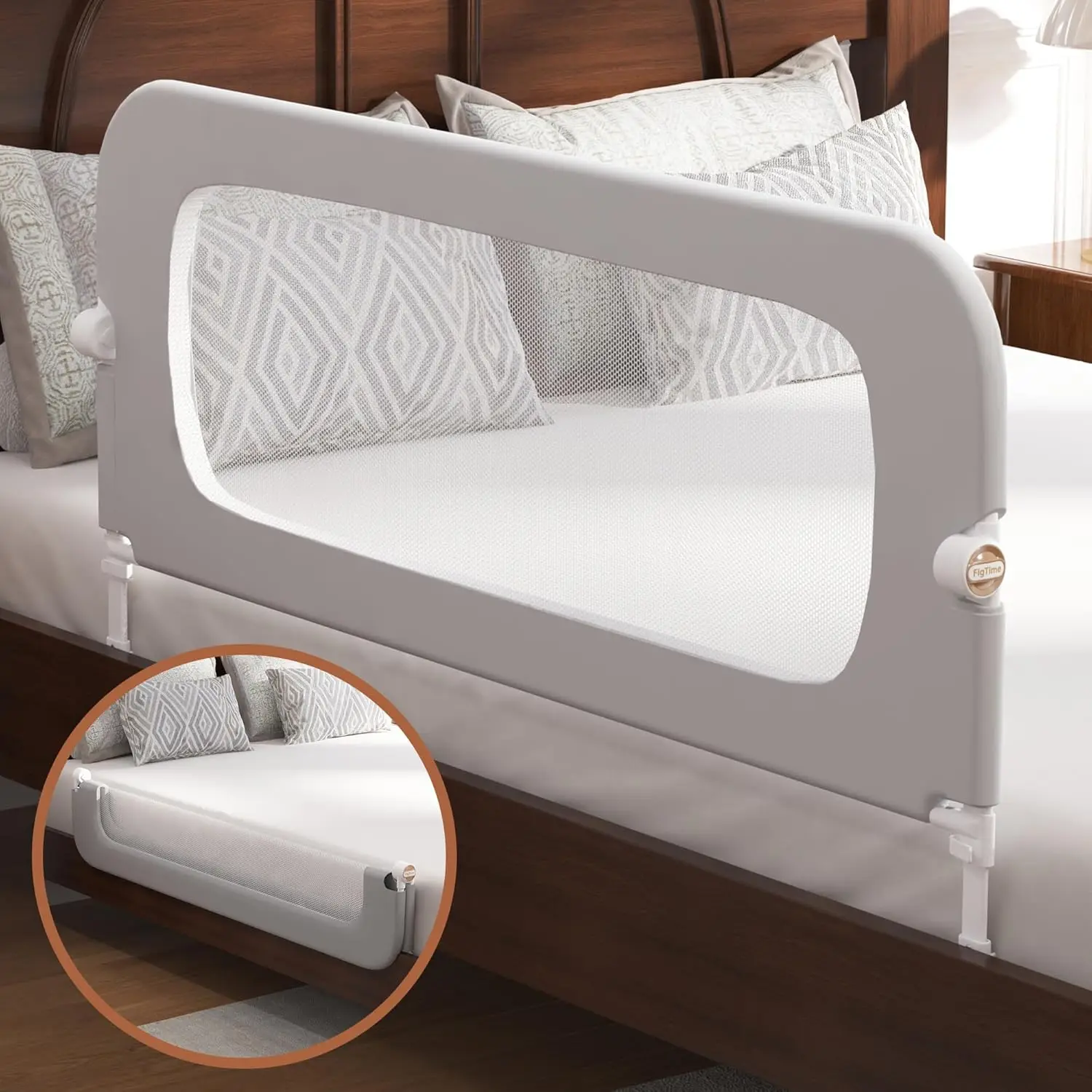 Bed Rail for Toddlers with Reinforced Anchor Fit, Height Adjustable & Foldable for Twin, Full, Queen, King Beds, 48IN Grey
Bed Rail for Toddlers with Reinforced Anchor Fit, Height Adjustable & Foldable for Twin, Full, Queen, King Beds, 48IN Grey