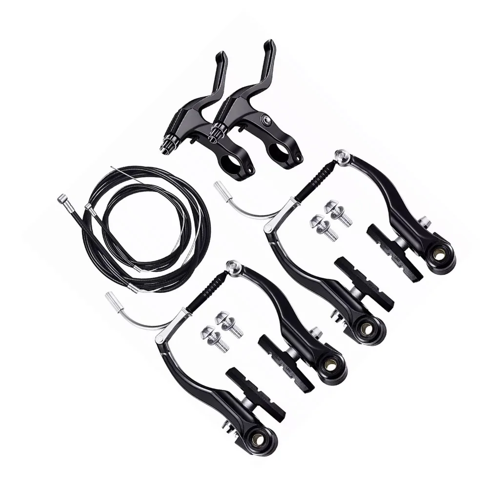 Aluminium Alloy Front and Rear Bike V-Brake Set Easy To Install Black V Brake Set with Brake Line and Handle
Aluminium Alloy Front and Rear Bike V-Brake Set Easy To Install Black V Brake Set with Brake Line and Handle
