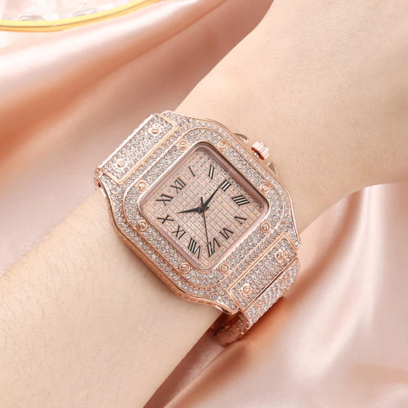 Luxury Rhinestone Fashion Casual Quartz Watches Simple Ladies Round Dial Wristwatches Dress Bracelet Gifts
Luxury Rhinestone Fashion Casual Quartz Watches Simple Ladies Round Dial Wristwatches Dress Bracelet Gifts
