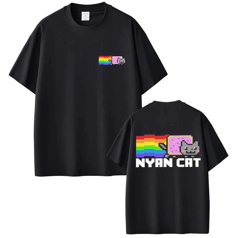 Hot Sale Game Rainbow Nyan Cat Funny Meme T Shirt Men Women Casual Cotton Oversized T-shirt Unisex Cute Kawaii Harajuku T-shirts
Hot Sale Game Rainbow Nyan Cat Funny Meme T Shirt Men Women Casual Cotton Oversized T-shirt Unisex Cute Kawaii Harajuku T-shirts