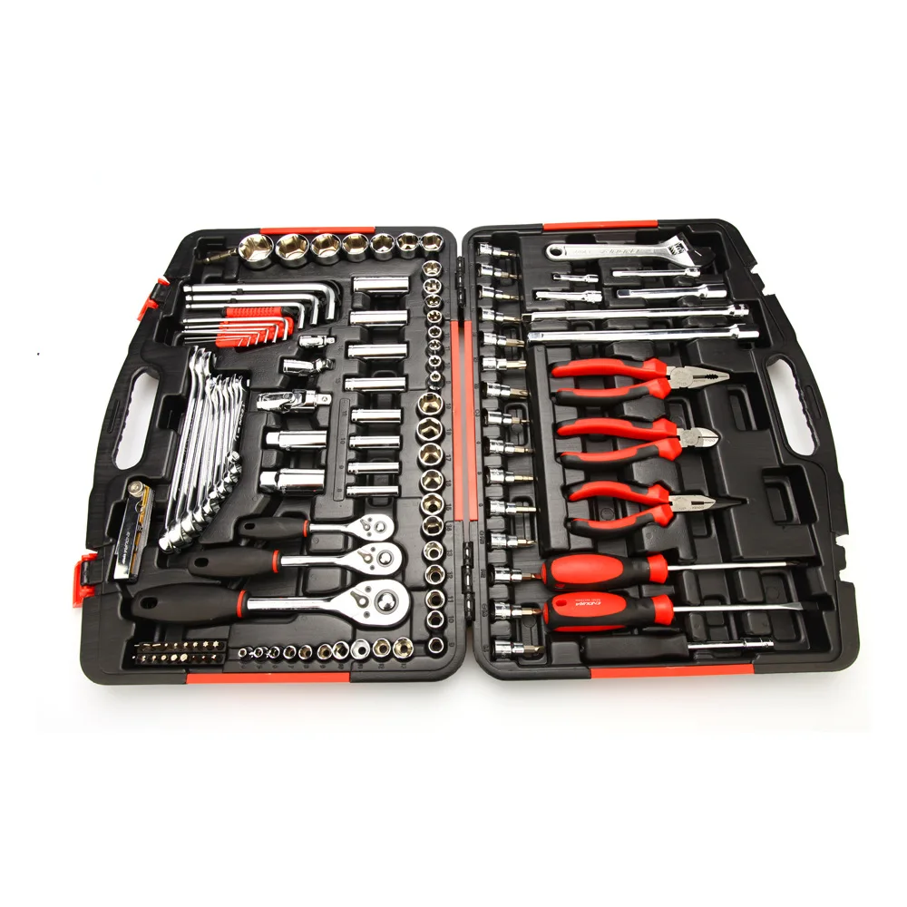 120 Pieces Comprehensive Automotive Repair Tools Set Household Workshop Mechanical Maintenance Hand Tool Box Kit
120 Pieces Comprehensive Automotive Repair Tools Set Household Workshop Mechanical Maintenance Hand Tool Box Kit