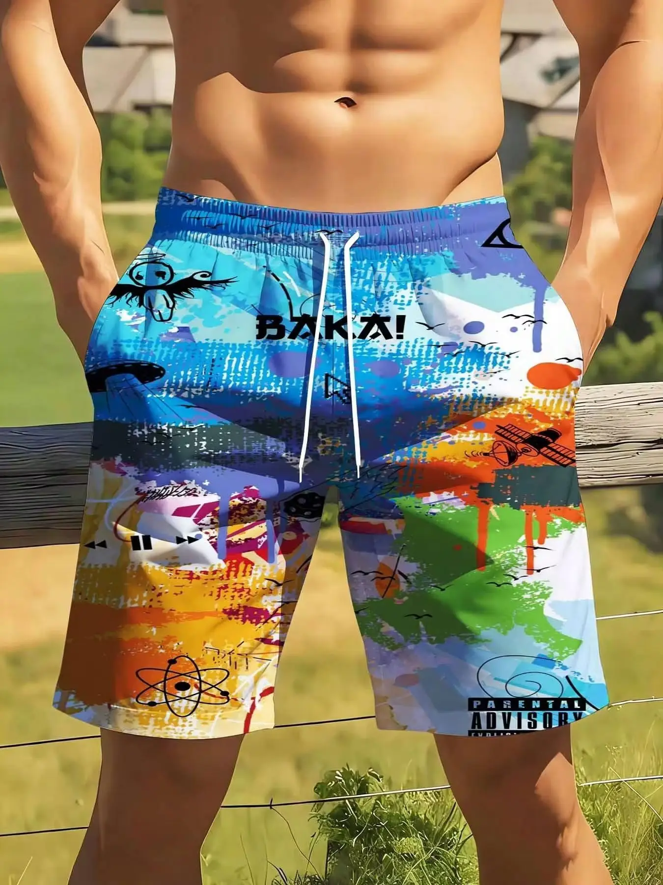 Colorful Abstract Print Swim Trunks With Parental Advisory Label Big Size Suitable For Casual And Sports Wear Bakka Brand Beach Shorts With
Colorful Abstract Print Swim Trunks With Parental Advisory Label Big Size Suitable For Casual And Sports Wear Bakka Brand Beach Shorts With