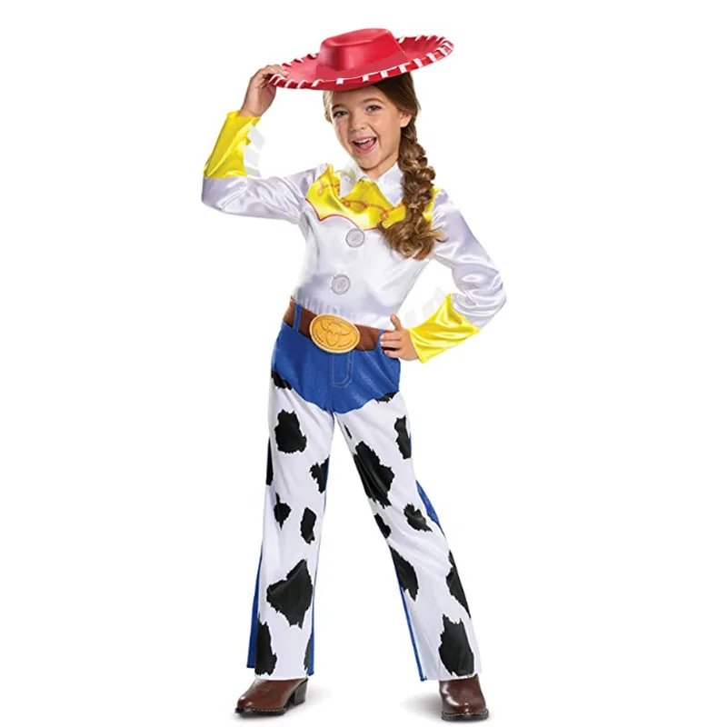 Kids Girls Movie Story Jessie Cosplay Costumes Child Cowgirl Bodysuits Hat Suits Halloween Cowboy Woody Roleplay Party Clothing
Kids Girls Movie Story Jessie Cosplay Costumes Child Cowgirl Bodysuits Hat Suits Halloween Cowboy Woody Roleplay Party Clothing