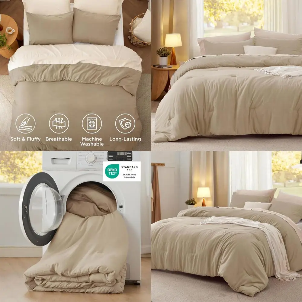 Khaki Prewashed 3-Piece Comforter Set: 90x90 Lightweight Comforter and 2 Pillowcases (20x26)
Khaki Prewashed 3-Piece Comforter Set: 90x90 Lightweight Comforter and 2 Pillowcases (20x26)