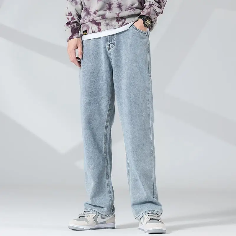 New Streetwear Casual Baggy Jeans Men's Korean Fashion Hip Hop Classic Straight Wide Leg Trousers Couple Loose Denim Pants H53
New Streetwear Casual Baggy Jeans Men's Korean Fashion Hip Hop Classic Straight Wide Leg Trousers Couple Loose Denim Pants H53