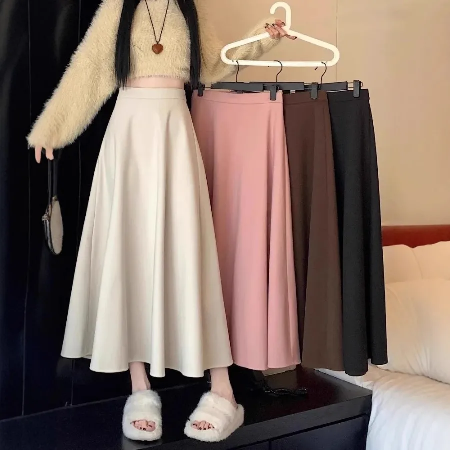 【HOT】Autumn and winter new high waist woolen skirt women's wide-matched slimming large-shaped skirt medium-length a-shaped hang
【HOT】Autumn and winter new high waist woolen skirt women's wide-matched slimming large-shaped skirt medium-length a-shaped hang
