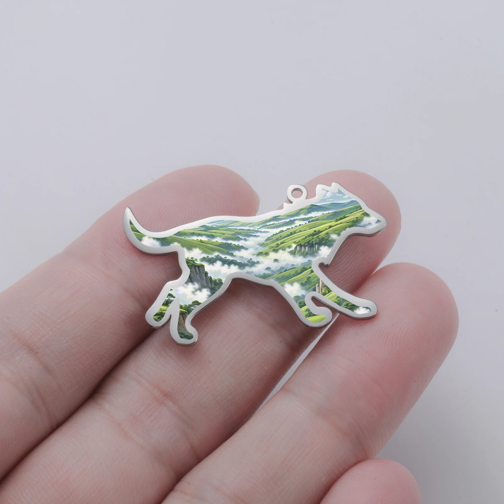 Dog Shaped Single - Sided Color Printed Pendant, Fresh Landscape Pattern, Cute And Personalized Pendant, Pet Enthusiast Gift
Dog Shaped Single - Sided Color Printed Pendant, Fresh Landscape Pattern, Cute And Personalized Pendant, Pet Enthusiast Gift