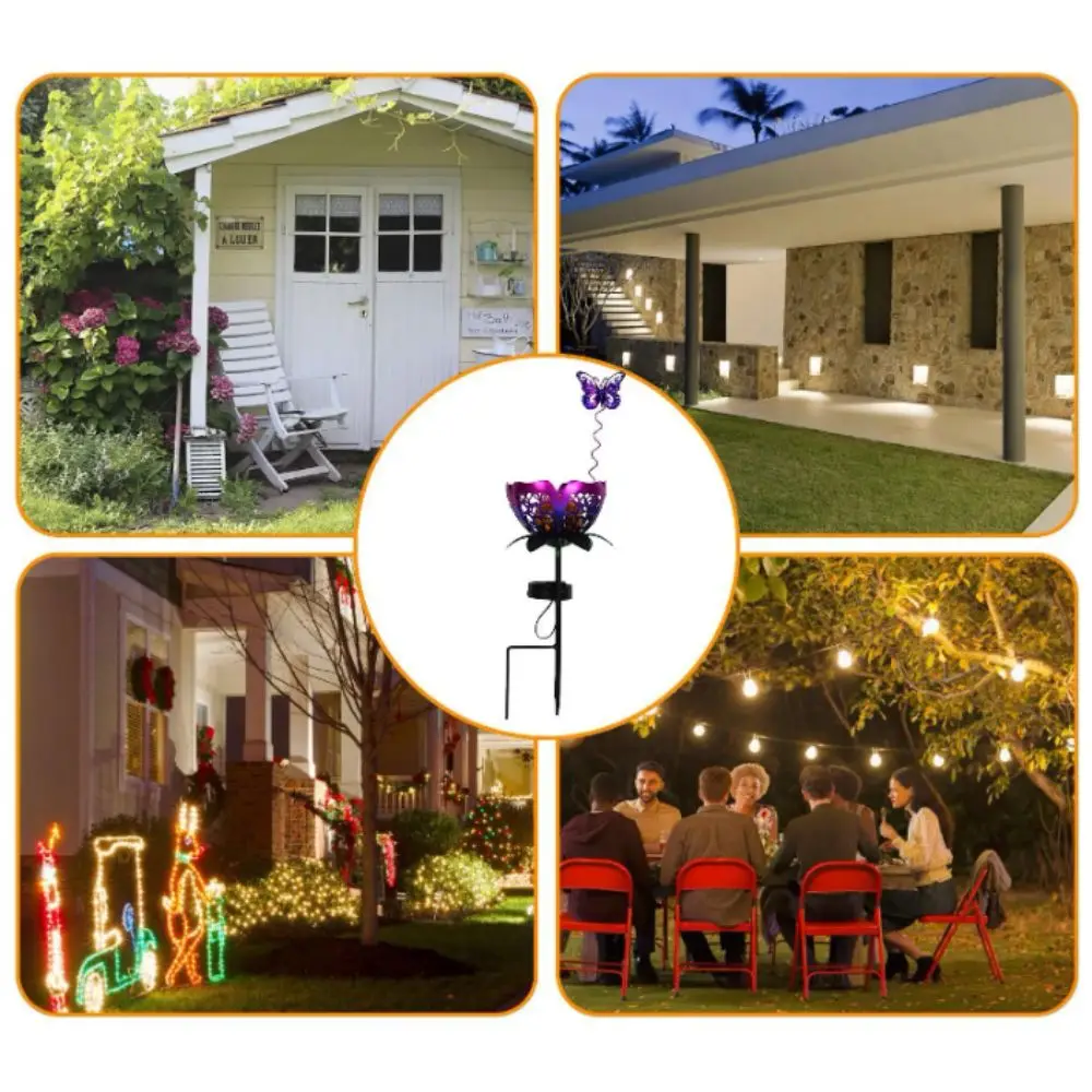 Lotus Shaped Solar Powered Lamp Iron Ground Plug Hollow Out Design Outdoor Lighting Fixture Waterproof LED Flower
Lotus Shaped Solar Powered Lamp Iron Ground Plug Hollow Out Design Outdoor Lighting Fixture Waterproof LED Flower