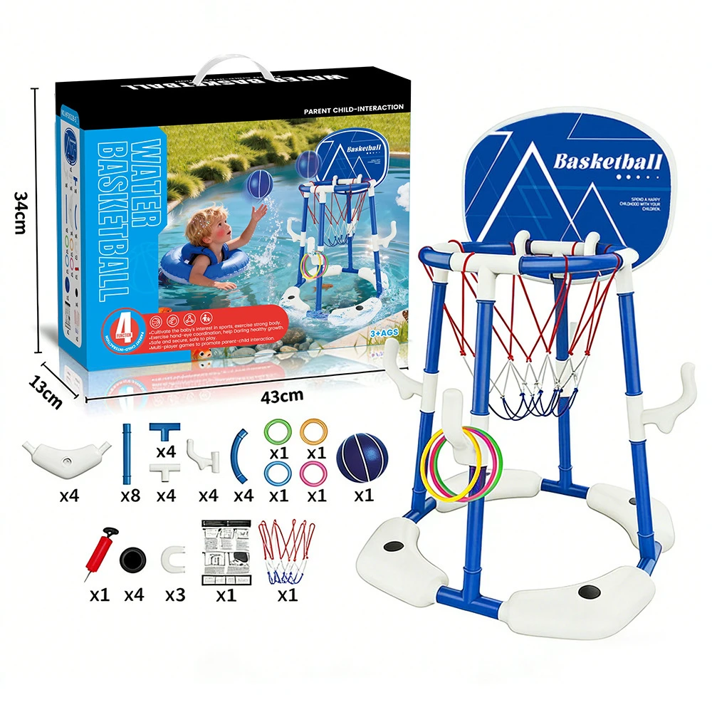 2 in 1 Floating Pool Basketball Hoop Stand Blue Water Game Set with Rings Balls Swimming Pool Toys for Kids Family Outdoor
2 in 1 Floating Pool Basketball Hoop Stand Blue Water Game Set with Rings Balls Swimming Pool Toys for Kids Family Outdoor