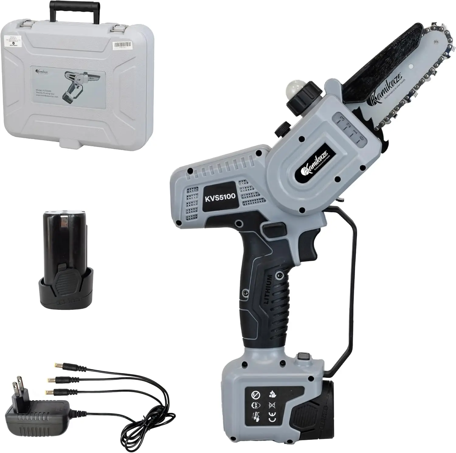 Professional Electric Chainsaw 5' Cordless Battery-Powered and Operated Pruning Saw for Tree Cutting and Yard Work.Lightweight,
Professional Electric Chainsaw 5' Cordless Battery-Powered and Operated Pruning Saw for Tree Cutting and Yard Work.Lightweight,