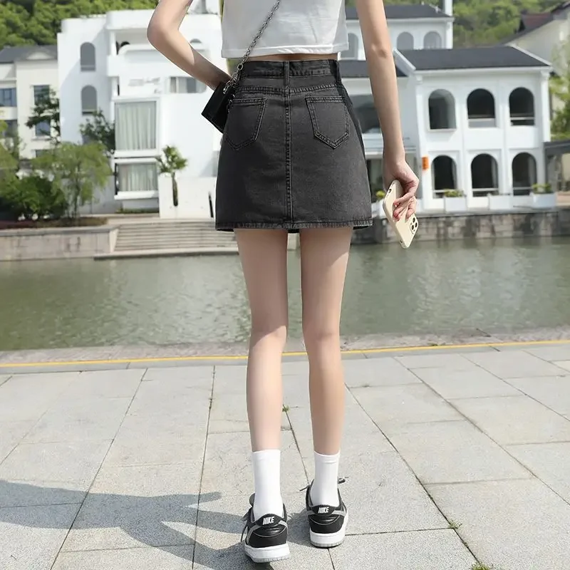 Woman Denim Skirt Short Zipper Tight High Waist Mini Wrap with Pocket Blue Jeans Skirts for Women Cute Kawaii Midi Cheap Premium
Woman Denim Skirt Short Zipper Tight High Waist Mini Wrap with Pocket Blue Jeans Skirts for Women Cute Kawaii Midi Cheap Premium