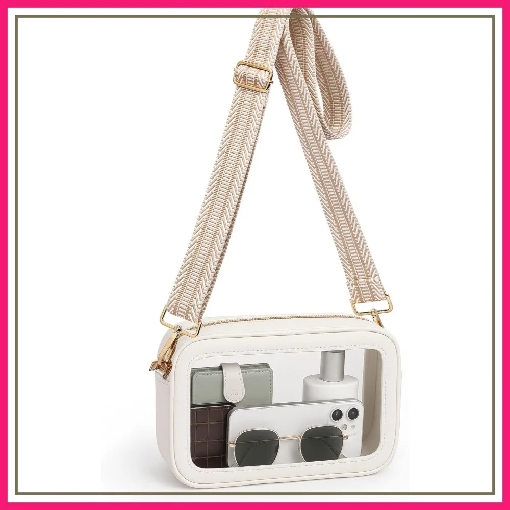 Clear Stadium Bag for Events, Women's Approved Crossbody Purse for Concerts & Sports
Clear Stadium Bag for Events, Women's Approved Crossbody Purse for Concerts & Sports