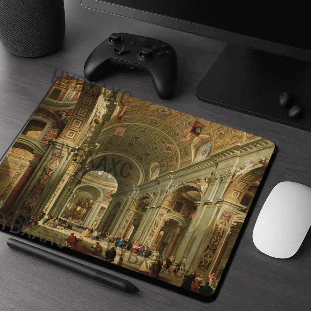 HYBXAXC Renaissance Cathedral Art Small Mouse Pad Non-Slip Desk Mat Vintage Painting Print Gaming Mousepad for PC Laptop
HYBXAXC Renaissance Cathedral Art Small Mouse Pad Non-Slip Desk Mat Vintage Painting Print Gaming Mousepad for PC Laptop