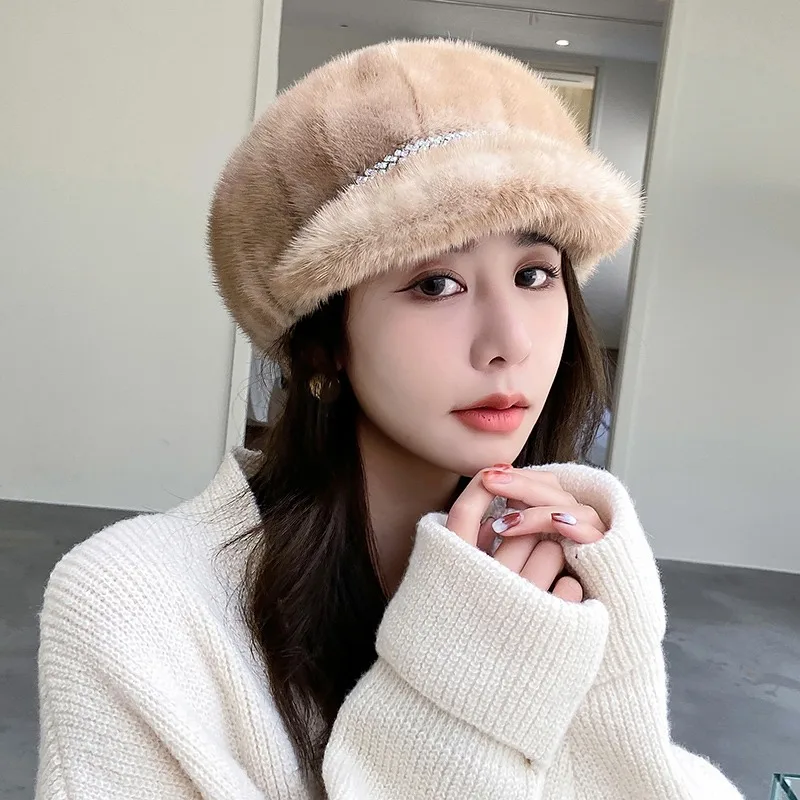 Natural Quality Real Mink Fur Hat Men's 100% Genuine Mink Fur Baseball Cap Casual Lady Outdoor Women's Cap Curved Brim Bowler
Natural Quality Real Mink Fur Hat Men's 100% Genuine Mink Fur Baseball Cap Casual Lady Outdoor Women's Cap Curved Brim Bowler