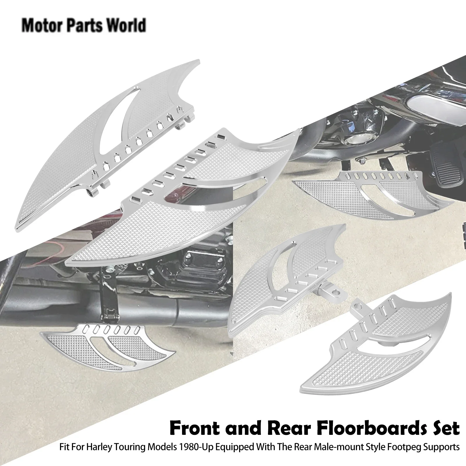 For Harley Softail Touring Electra Glide FLD Chrome Driver Stretched Floorboards Front Rear Passenger Footrests Foot Pegs Pedal
For Harley Softail Touring Electra Glide FLD Chrome Driver Stretched Floorboards Front Rear Passenger Footrests Foot Pegs Pedal