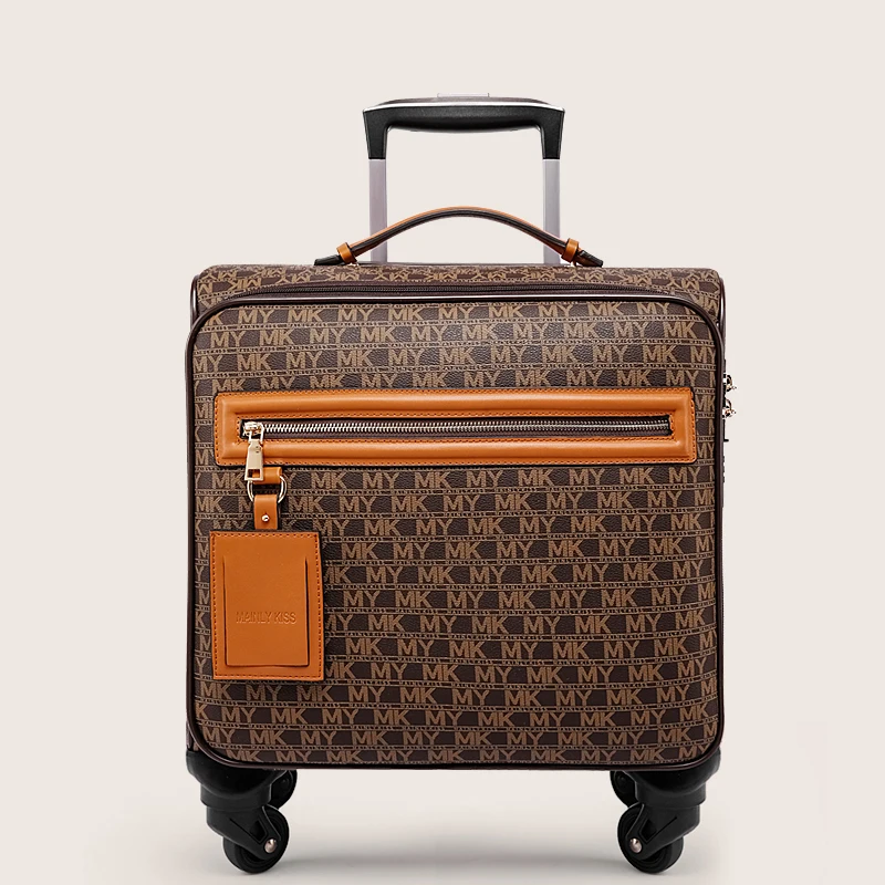 Vintage Brown Rolling luggage Women Carry-On Boarding Box Travel Suitcase Men Trolley suitcases On Wheel
Vintage Brown Rolling luggage Women Carry-On Boarding Box Travel Suitcase Men Trolley suitcases On Wheel