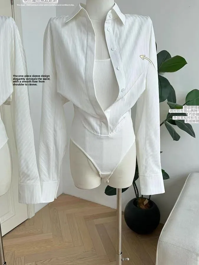 White Silk Long Sve Onesie irt Women's Spring Autumn New Sle High Quali Slimming Top Korean Sle Commute Wind
White Silk Long Sve Onesie irt Women's Spring Autumn New Sle High Quali Slimming Top Korean Sle Commute Wind