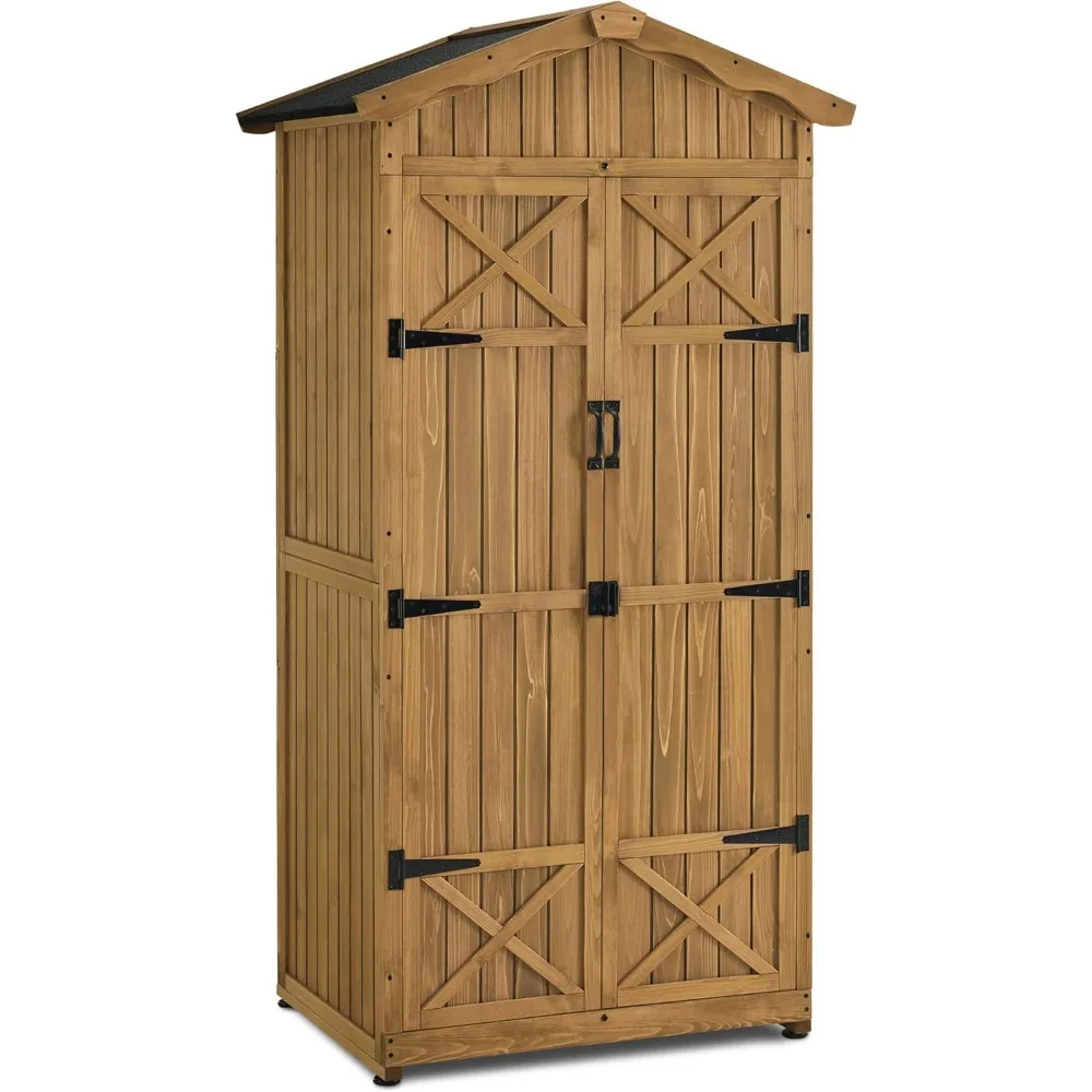 Macrout Outdoor Storage Cabinet, 75 Inches Lockable Wooden Storage Shed with Removable Shelves, Tall Tool Shed with for Yard Pat
Macrout Outdoor Storage Cabinet, 75 Inches Lockable Wooden Storage Shed with Removable Shelves, Tall Tool Shed with for Yard Pat
