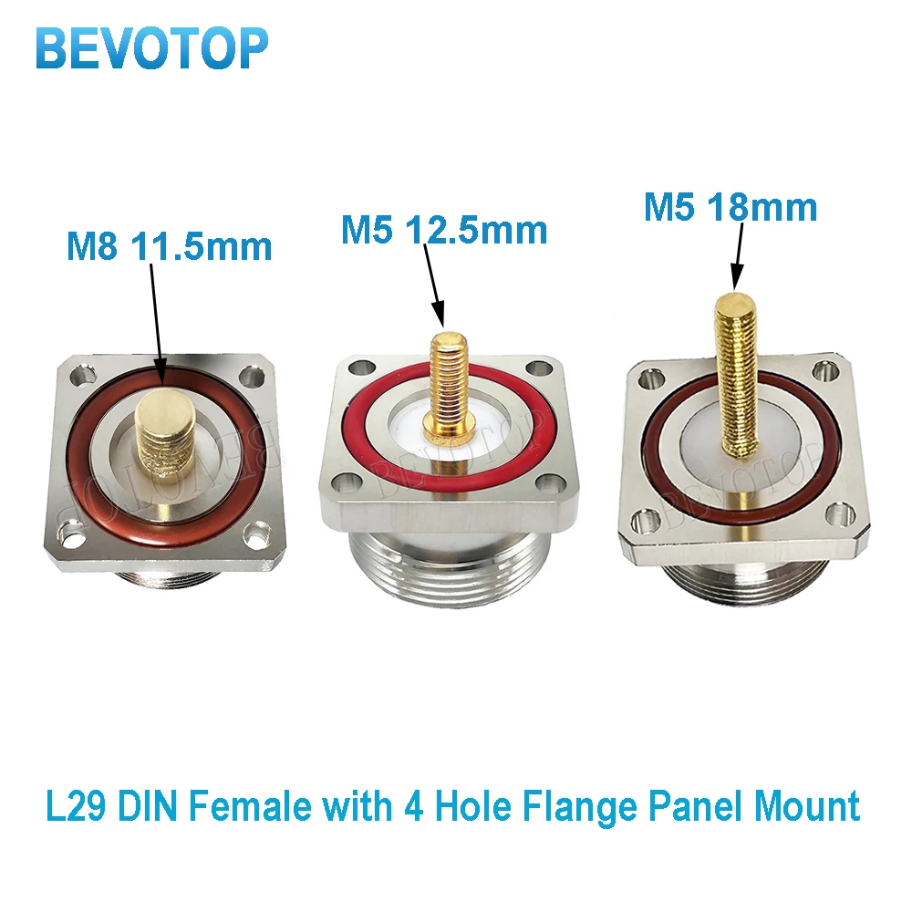 1pc L29 DIN Female with 4 Hole Flange Panel Mount Solder Cup M5 28mm Length 12.5mm M8 11.5mm Plug Connector Cable RF Adapter
1pc L29 DIN Female with 4 Hole Flange Panel Mount Solder Cup M5 28mm Length 12.5mm M8 11.5mm Plug Connector Cable RF Adapter