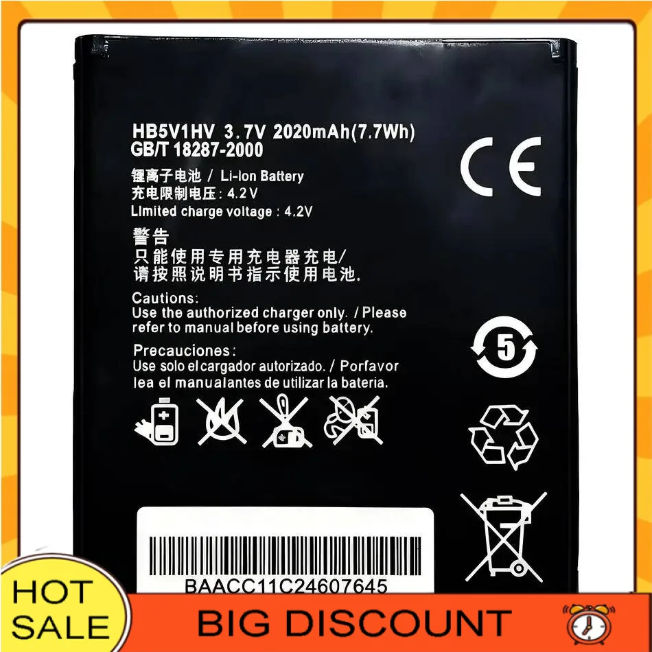 Battery HB5V1HV HB5V1 2020Mah For Huawei Honor Bee Y541 Y5C Y300 Y300C Y500 Y511 T8833 U8833 W1-C00 G350
Battery HB5V1HV HB5V1 2020Mah For Huawei Honor Bee Y541 Y5C Y300 Y300C Y500 Y511 T8833 U8833 W1-C00 G350