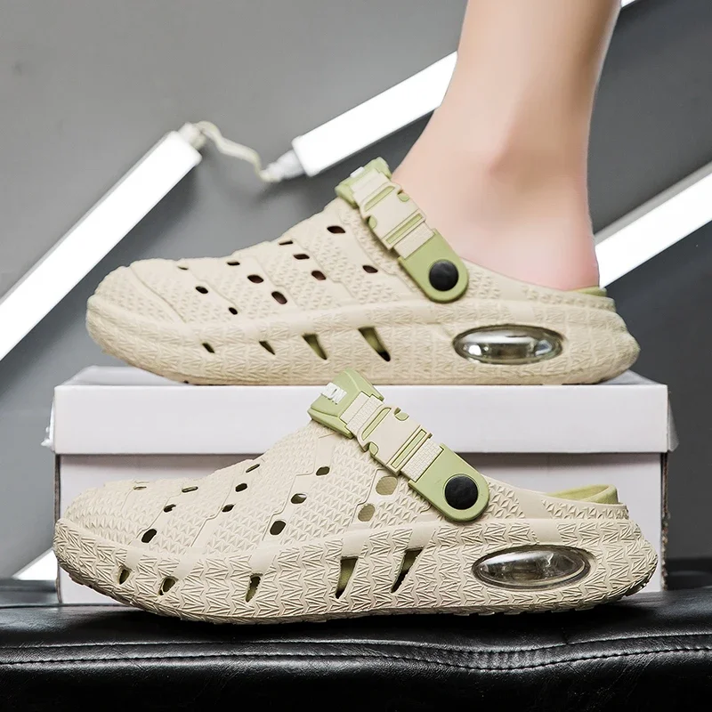 Men Air Cushion Closed Toe Clogs Outdoor Breathable Hollow Beach Casual Slippers
Men Air Cushion Closed Toe Clogs Outdoor Breathable Hollow Beach Casual Slippers