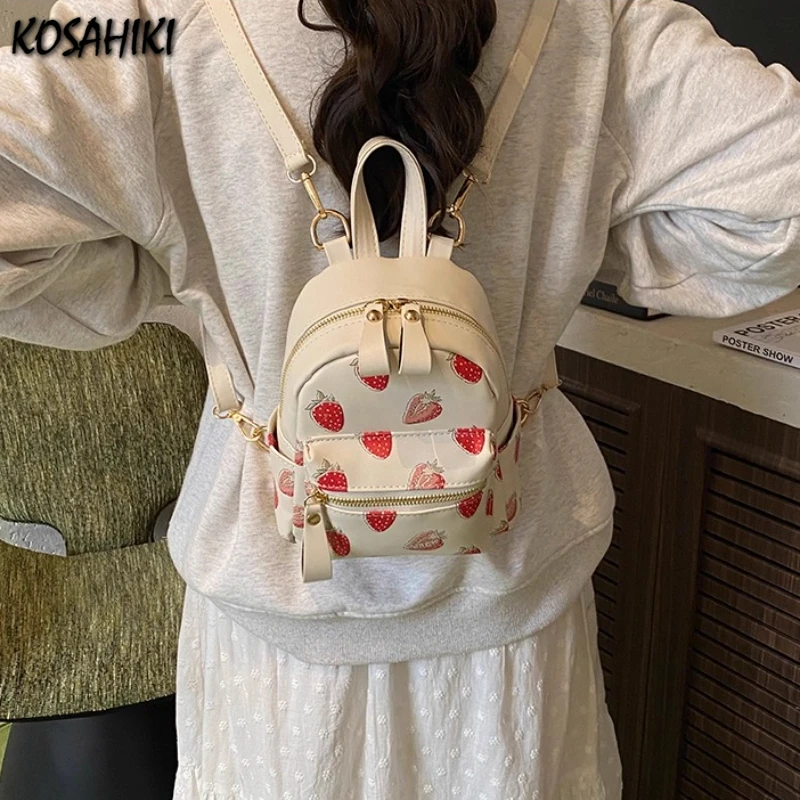 Luxury Design Sweet Strawberry Print Mini Bags Y2k Kawaii Girls Travel Backpacks All Match Gifts Fashion Casual Women Backpack
Luxury Design Sweet Strawberry Print Mini Bags Y2k Kawaii Girls Travel Backpacks All Match Gifts Fashion Casual Women Backpack