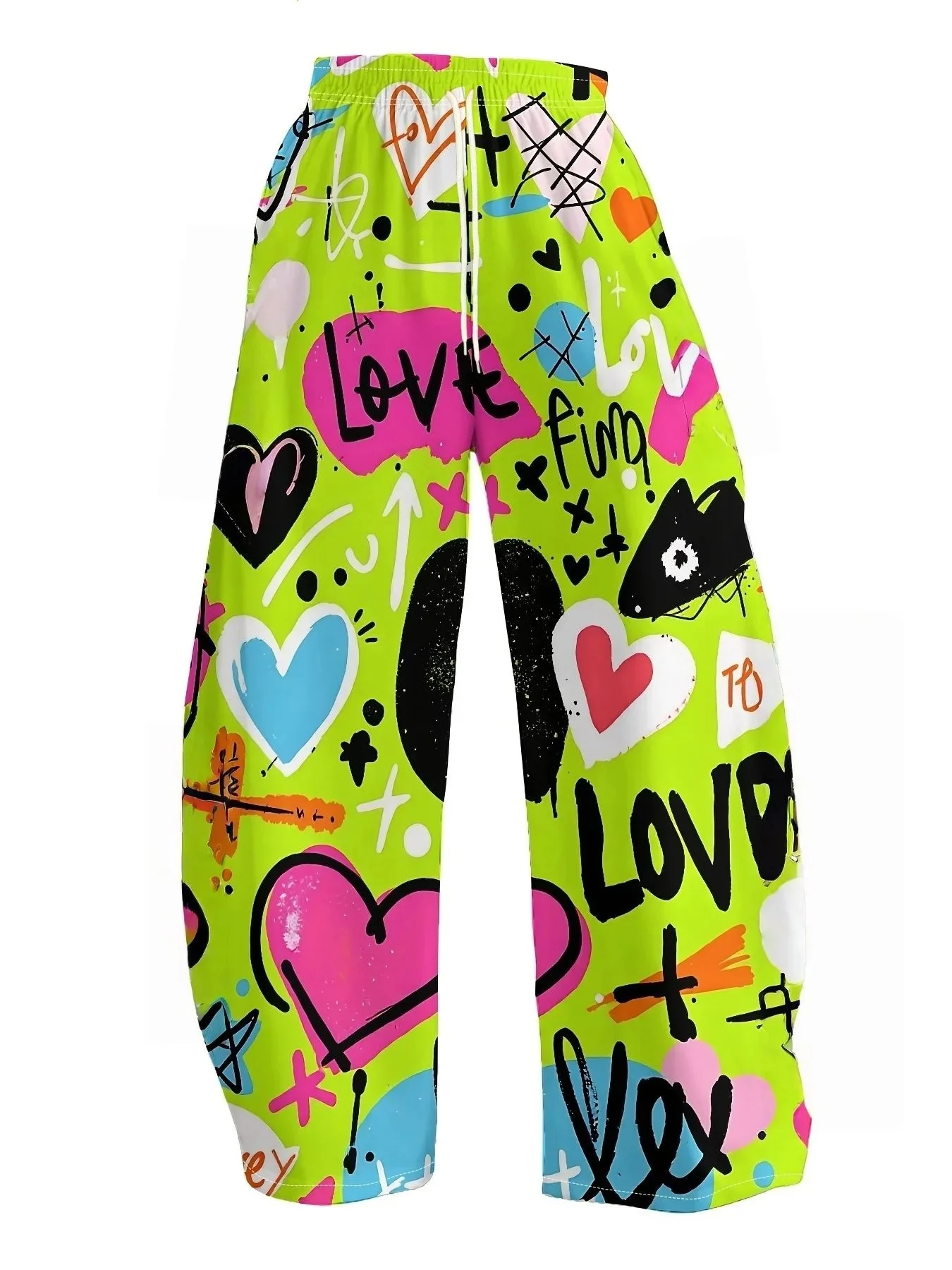 2026 New Neon Green Love Pants for Women Quick Dry Comfortable Elastic Waist Trousers Street Style Loose Casual Pants for Kids
2026 New Neon Green Love Pants for Women Quick Dry Comfortable Elastic Waist Trousers Street Style Loose Casual Pants for Kids