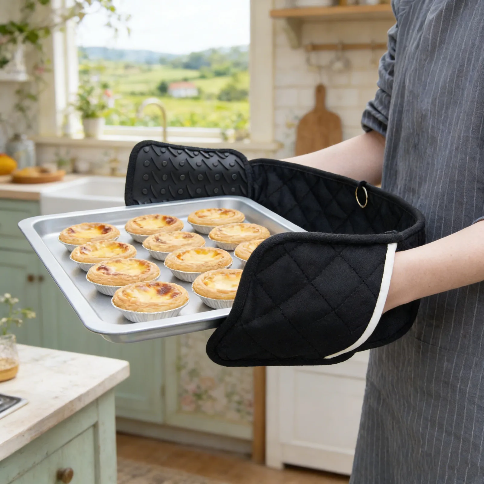 Oven Heat Resistant Gloves with Silicone Grip Non Slip Bbq Grill Baking Cooking Kitchen Safety Gloves for Hot Pans and
Oven Heat Resistant Gloves with Silicone Grip Non Slip Bbq Grill Baking Cooking Kitchen Safety Gloves for Hot Pans and