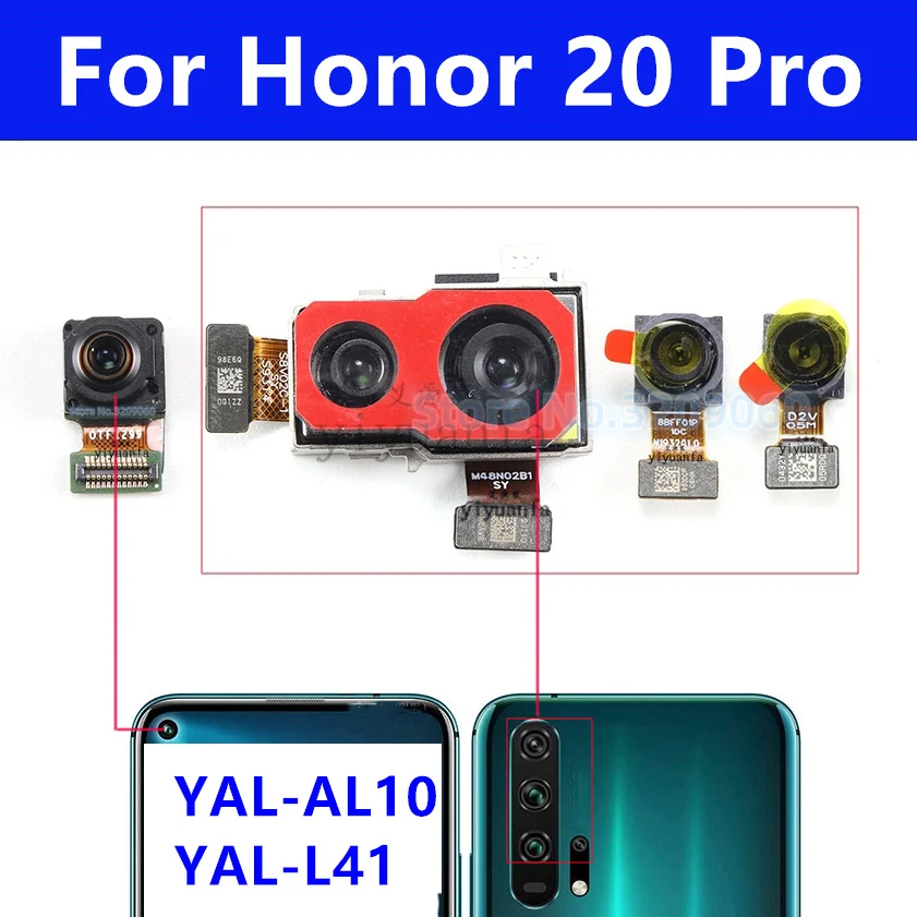 Передняя задняя основная камера для Honor 20 Pro, передняя часть для селфи, передняя задняя большая камера, сменный гибкий кабель YAL-AL10, YAL-L41
Передняя задняя основная камера для Honor 20 Pro, передняя часть для селфи, передняя задняя большая камера, сменный гибкий кабель YAL-AL10, YAL-L41