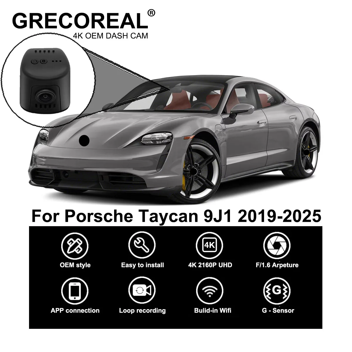 GRECOREAL 4K Dash Cam Front and Rear WiFi 2160P Car Dual Dashcam APP Control Plug Play Compatible with Porsche 911 Carrera 992
GRECOREAL 4K Dash Cam Front and Rear WiFi 2160P Car Dual Dashcam APP Control Plug Play Compatible with Porsche 911 Carrera 992