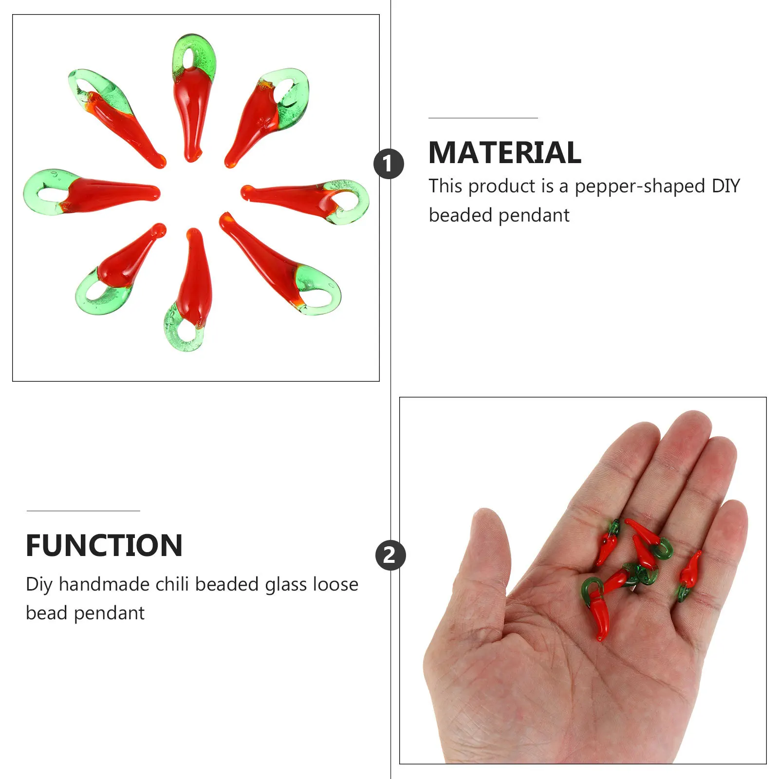 100Pcs Exquisite Glass Pepper Beads DIY Jewelry Making Charms Necklace Pendant Supplies Beads for Jewelry Making
100Pcs Exquisite Glass Pepper Beads DIY Jewelry Making Charms Necklace Pendant Supplies Beads for Jewelry Making