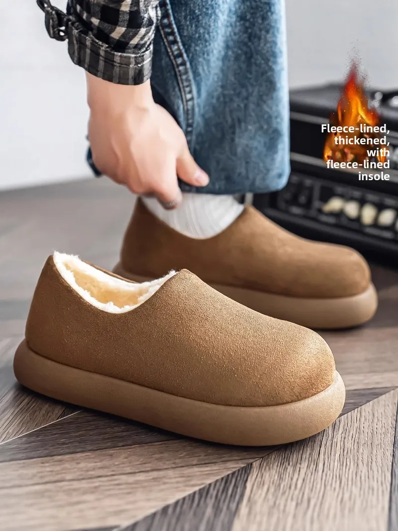 Men's Winter Thickened Fleece Lined Leather Fur Integrated Office Full Wrap Mule Shoes Birkenshoes Casual round Toe Low Heel
Men's Winter Thickened Fleece Lined Leather Fur Integrated Office Full Wrap Mule Shoes Birkenshoes Casual round Toe Low Heel