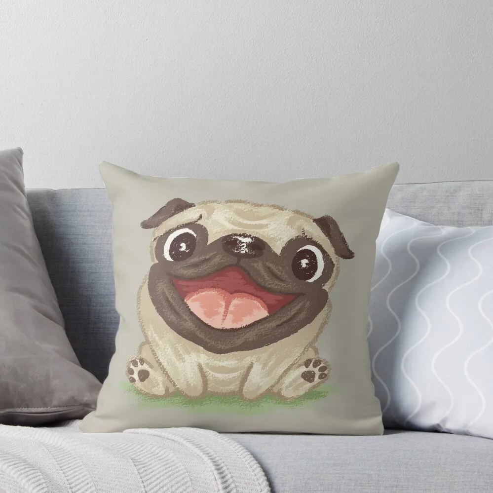 Happy Pug Throw Pillow covers for pillows Sofa Pillow Cover Sitting Cushion Pillow Decor
Happy Pug Throw Pillow covers for pillows Sofa Pillow Cover Sitting Cushion Pillow Decor