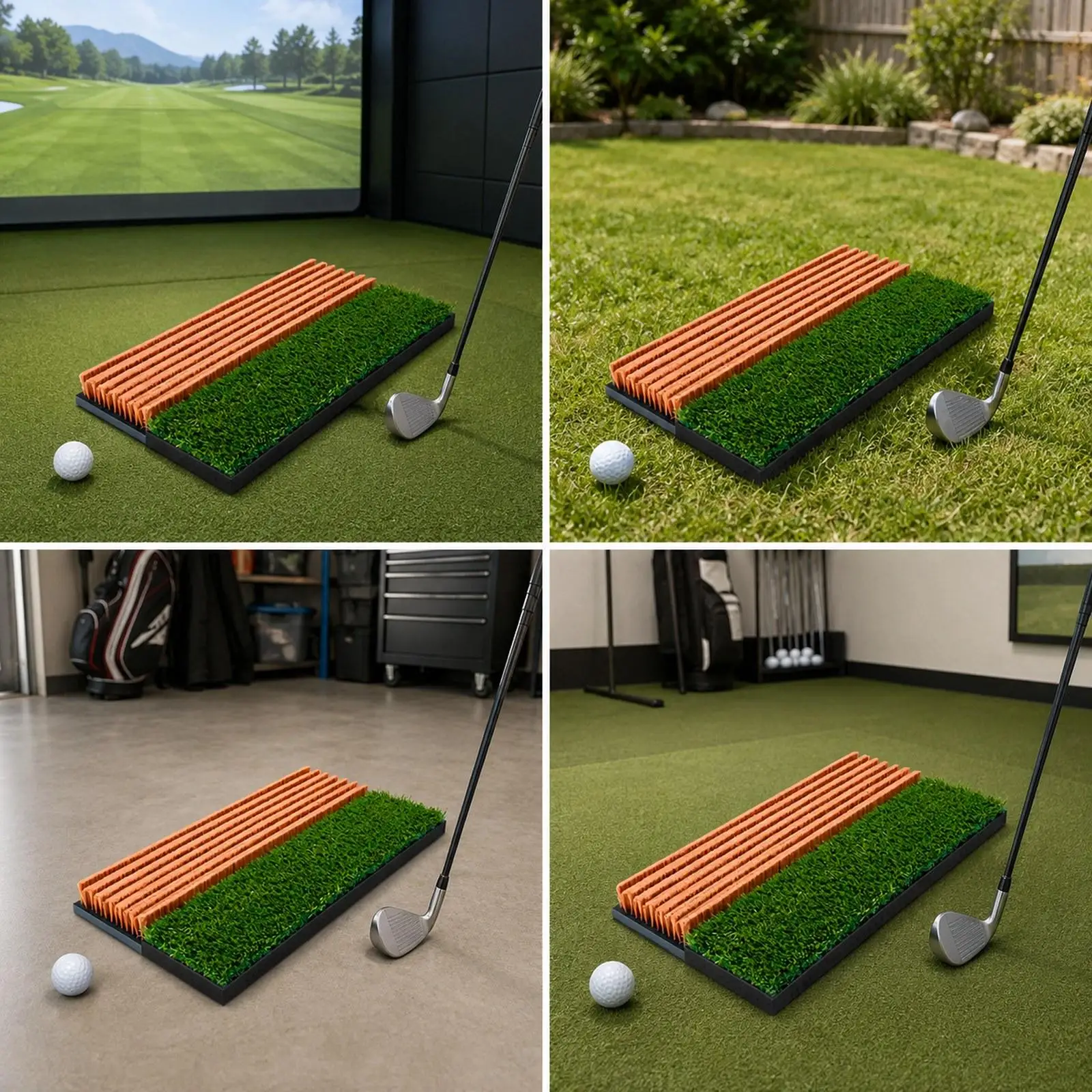 Outdoor Sports Golf Hitting Mat Realistic Grass Practice Pad Non Slip Design for Golf Training Gift
Outdoor Sports Golf Hitting Mat Realistic Grass Practice Pad Non Slip Design for Golf Training Gift