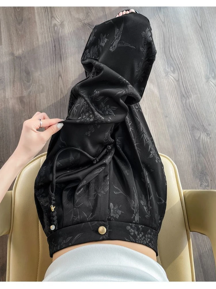 Chinese Style Jacquard Trousers 2026 New High-waisted Tie Elastic Wide Pantalones Women's Loose Drape Narrow Straight Leg Slacks
Chinese Style Jacquard Trousers 2026 New High-waisted Tie Elastic Wide Pantalones Women's Loose Drape Narrow Straight Leg Slacks