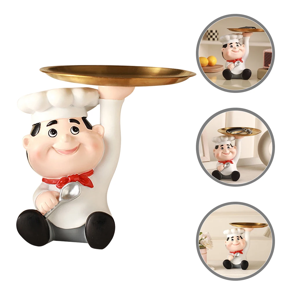 Cute Chef Resin Ornament Storage Tray Home Decor Key Lipstick Jewelry Holder Stainless Steel Desktop Trinket Plate Decorative
Cute Chef Resin Ornament Storage Tray Home Decor Key Lipstick Jewelry Holder Stainless Steel Desktop Trinket Plate Decorative