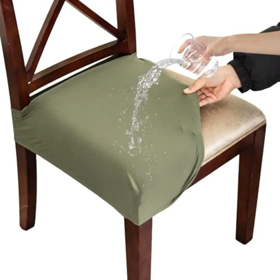Waterproof Dining Chair Seat Covers Set of 6, Stretch Dining Room Cushion Slip Cover Non-Slip Seat Slipcover for Dining Chairs
Waterproof Dining Chair Seat Covers Set of 6, Stretch Dining Room Cushion Slip Cover Non-Slip Seat Slipcover for Dining Chairs