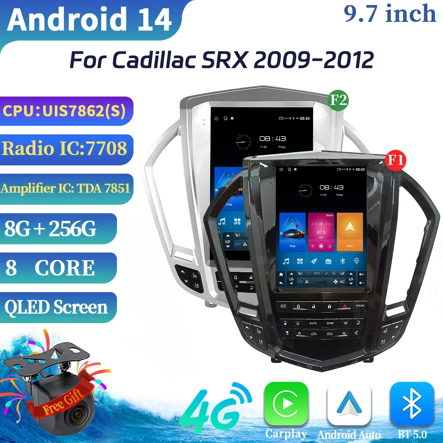 9.7inch Android Car Stereo Radio Multimedia Video Player For Cadillac SRX 2009-2012 Navigation Carplay Automotive Screen GPS
9.7inch Android Car Stereo Radio Multimedia Video Player For Cadillac SRX 2009-2012 Navigation Carplay Automotive Screen GPS