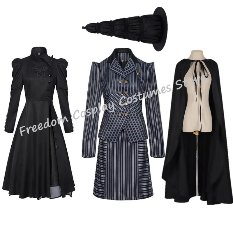 Wicked Witch Elphaba Cosplay Wizard Black Long Dress Cloak Hat Dress Full Set Role Play Outfit Halloween Carnival Party Costume
Wicked Witch Elphaba Cosplay Wizard Black Long Dress Cloak Hat Dress Full Set Role Play Outfit Halloween Carnival Party Costume