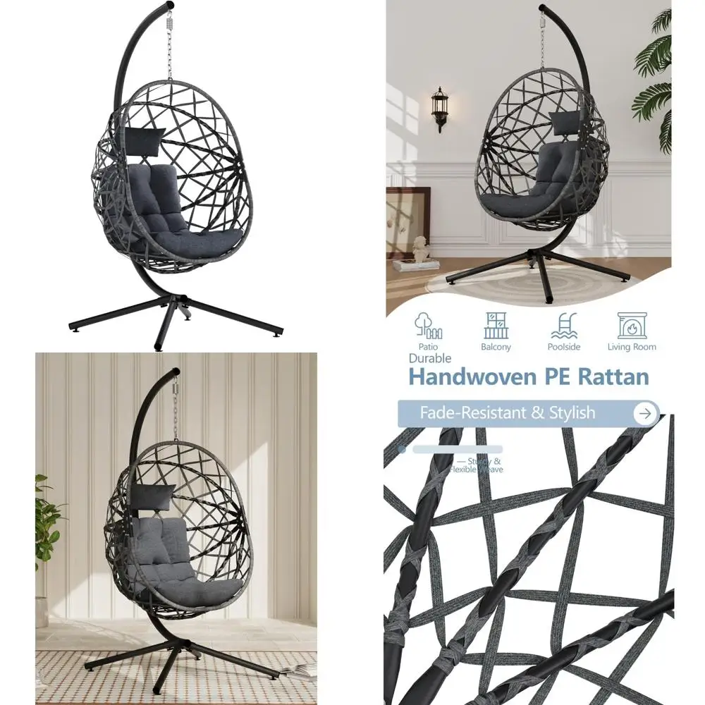Плетеное подвесное кресло-яйцо для улицы с подушкой, кресло-качалка для внутреннего патио, емкость 400 фунтов, идеально подходит для сада, спальни и гаража
Плетеное подвесное кресло-яйцо для улицы с подушкой, кресло-качалка для внутреннего патио, емкость 400 фунтов, идеально подходит для сада, спальни и гаража