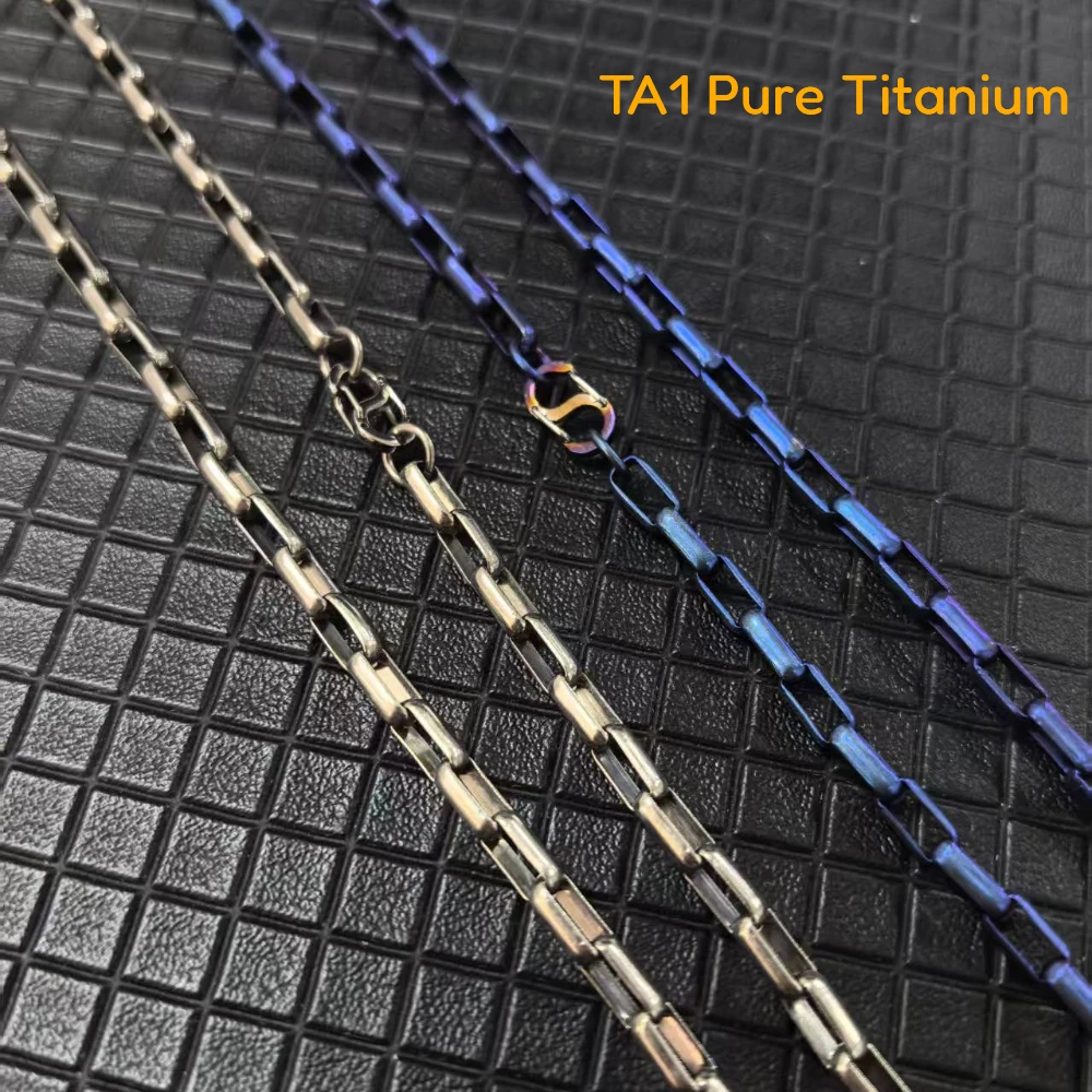 Fashion Pure Titanium Long Square Link Necklace Men 4.2mm Width Non-Fading Cross Chain Long Grid Bracelet Necklace Accessories
Fashion Pure Titanium Long Square Link Necklace Men 4.2mm Width Non-Fading Cross Chain Long Grid Bracelet Necklace Accessories