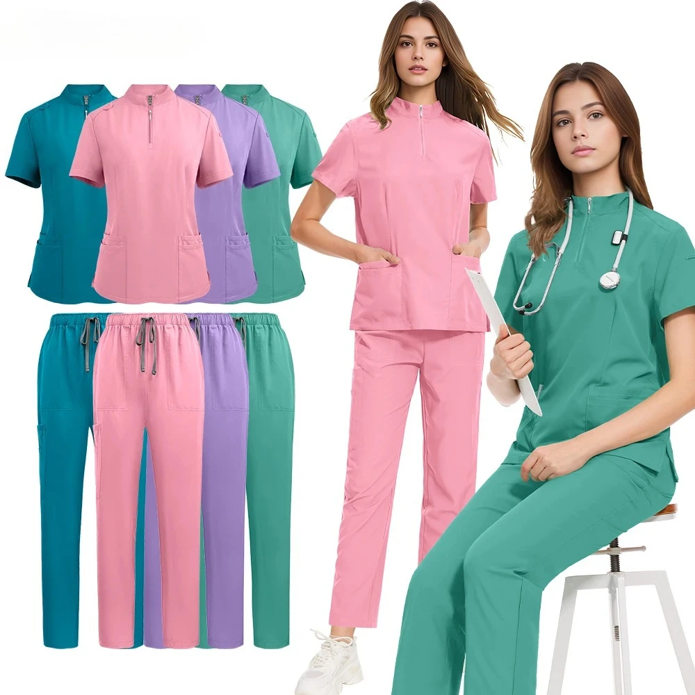 Medical Uniforms Women Hospital Nurse Scurbs Set Dentist Overalls Doctor Workwear Nursing Surgery Work Clothes Short Sleeve Suit
Medical Uniforms Women Hospital Nurse Scurbs Set Dentist Overalls Doctor Workwear Nursing Surgery Work Clothes Short Sleeve Suit