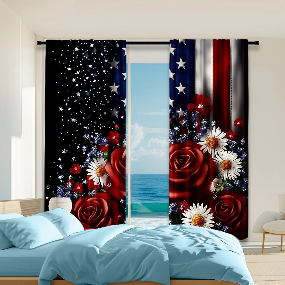 2Pcs American Independence Day Flag Daisy Flower Printed Window Curtain For Bedroom Office Kitchen Living Room And Study Heat
2Pcs American Independence Day Flag Daisy Flower Printed Window Curtain For Bedroom Office Kitchen Living Room And Study Heat