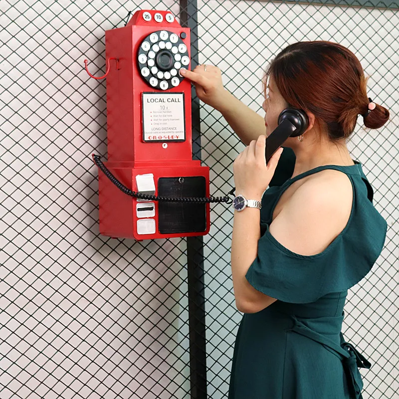 Wrought iron telephone wall pendant hotel milk tea clothing store bar background wall decoration creative pendant
Wrought iron telephone wall pendant hotel milk tea clothing store bar background wall decoration creative pendant