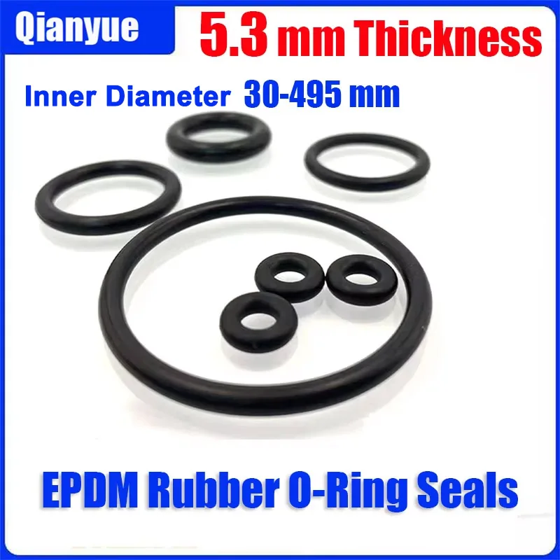 EPDM Rubber Sealing O-Ring 5.3mm x ID 30mm-495mm, Strong Corrosion & Ozone Resistance, for Industrial/Plumbing/Automotive
EPDM Rubber Sealing O-Ring 5.3mm x ID 30mm-495mm, Strong Corrosion & Ozone Resistance, for Industrial/Plumbing/Automotive