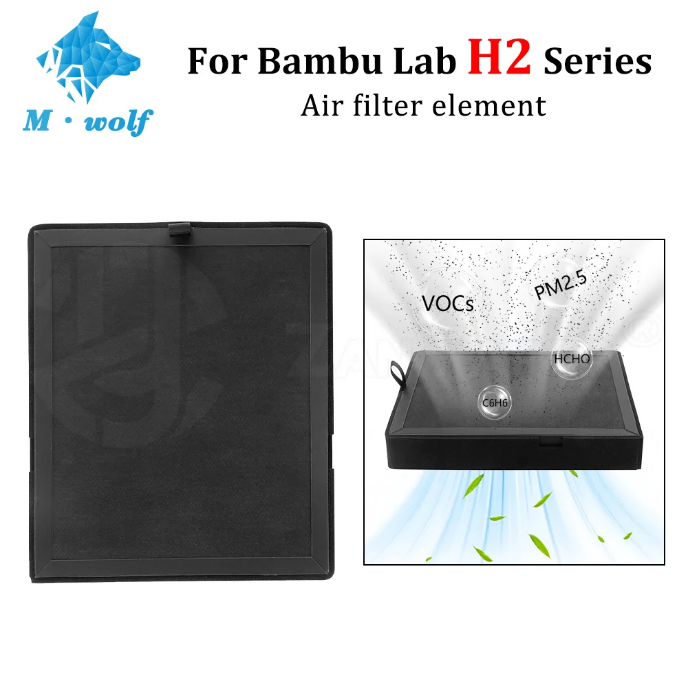 For Bambu Lab H2D H2S H2C 3D Printer Air Purifier Filter HEPA Activated Carbon Smoke Odor Purification Filter
For Bambu Lab H2D H2S H2C 3D Printer Air Purifier Filter HEPA Activated Carbon Smoke Odor Purification Filter